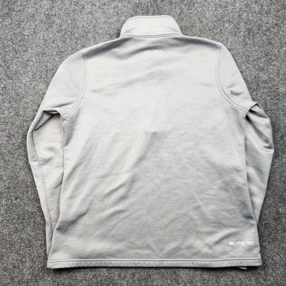 AriatTEK Pullover Womens Medium Gray 1/4 Zip Long Sleeve Equestrian Top - Picture 3 of 7